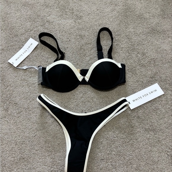 White Fox Boutique Black and White Bikini - Picture 3 of 6
